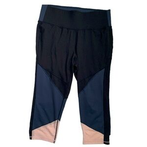 LIVI‎ ACTIVE LANE BRYANT PLUS Women’s Leggings Color Block Capri Mesh 14/16